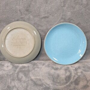 Harkerware Blue Mist 5.75 Inch Saucer Plate Oven Proof Stone China Vintage‎